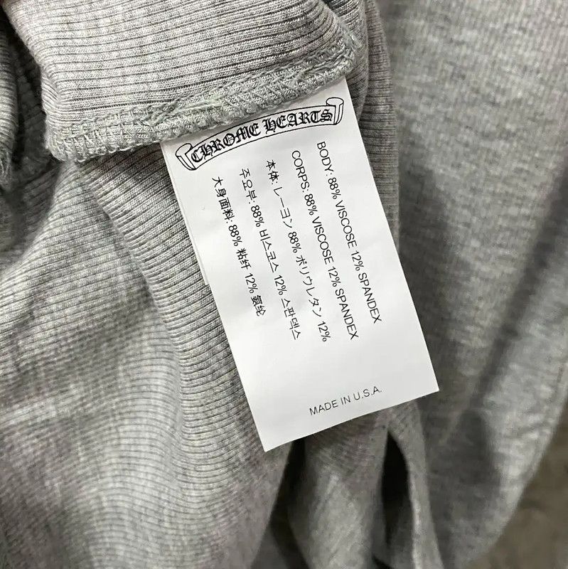 Chrome Hearts Chrome Hearts Gray Long Sleeve Cropped T-shirt 0089 Size M / US 6-8 / IT 42-44 - 8 Thumbnail