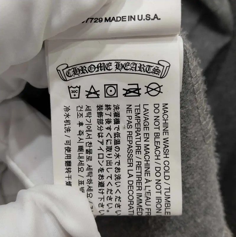 Chrome Hearts Chrome Hearts Women's Gray Long Sleeve Hoodie 0089 Size L / US 10 / IT 46 - 5 Thumbnail