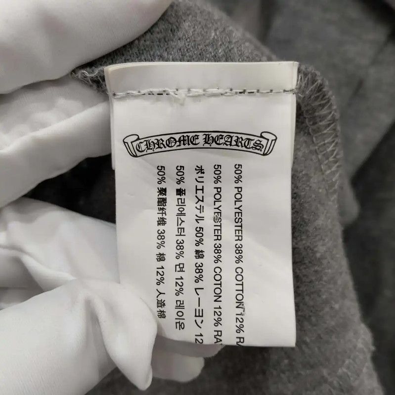 Chrome Hearts Chrome Hearts Women's Gray Long Sleeve Hoodie 0089 Size L / US 10 / IT 46 - 4 Thumbnail