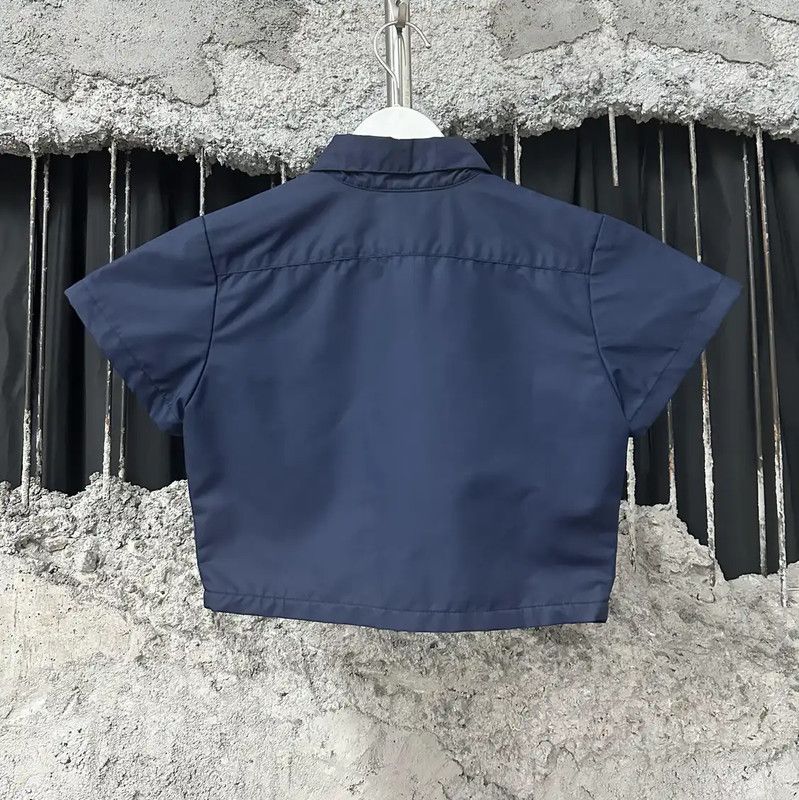 Chrome Hearts Chrome Hearts Casual Summer Blue Crop Shirt 0089 Size XS / US 0-2 / IT 36-38 - 2 Thumbnail
