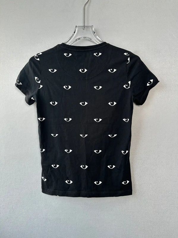 Kenzo KENZO Black Cotton Eye Print Short Sleeve Tee 0089 Size S / US 4 / IT 40 - 2 Thumbnail