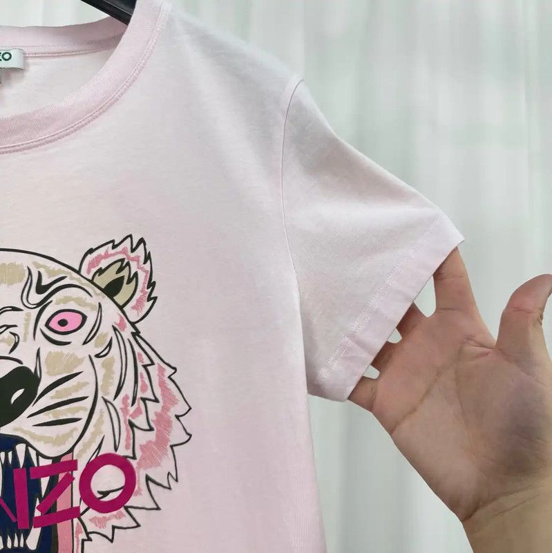 Kenzo Kenzo Pink Tiger Print Short Sleeve T-Shirt 0089 Size M / US 6-8 / IT 42-44 - 4 Thumbnail