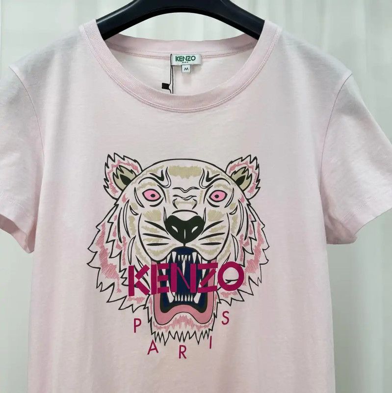 Kenzo Kenzo Pink Tiger Print Short Sleeve T-Shirt 0089 Size M / US 6-8 / IT 42-44 - 3 Thumbnail