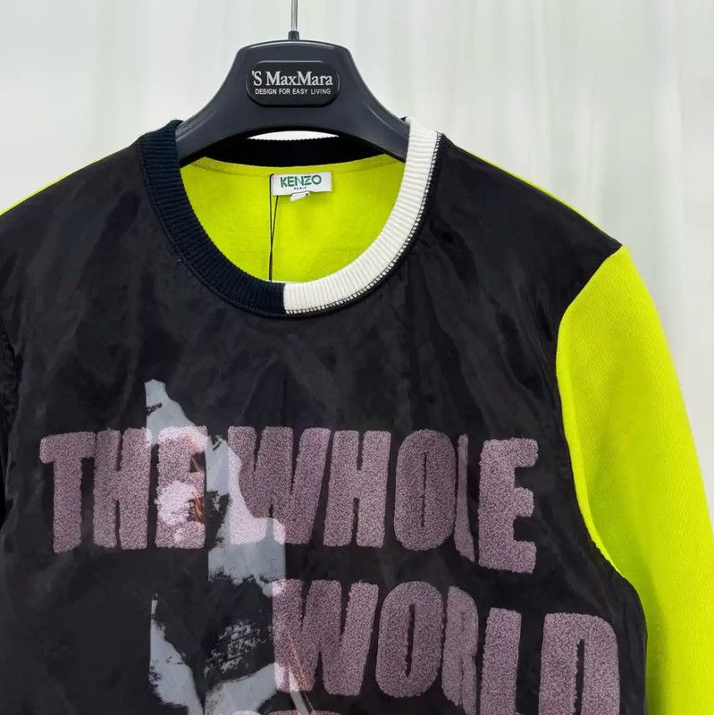 Kenzo KENZO Multicolor Logo Long Sleeve Sweatshirt 0089 Size XS / US 0-2 / IT 36-38 - 3 Thumbnail