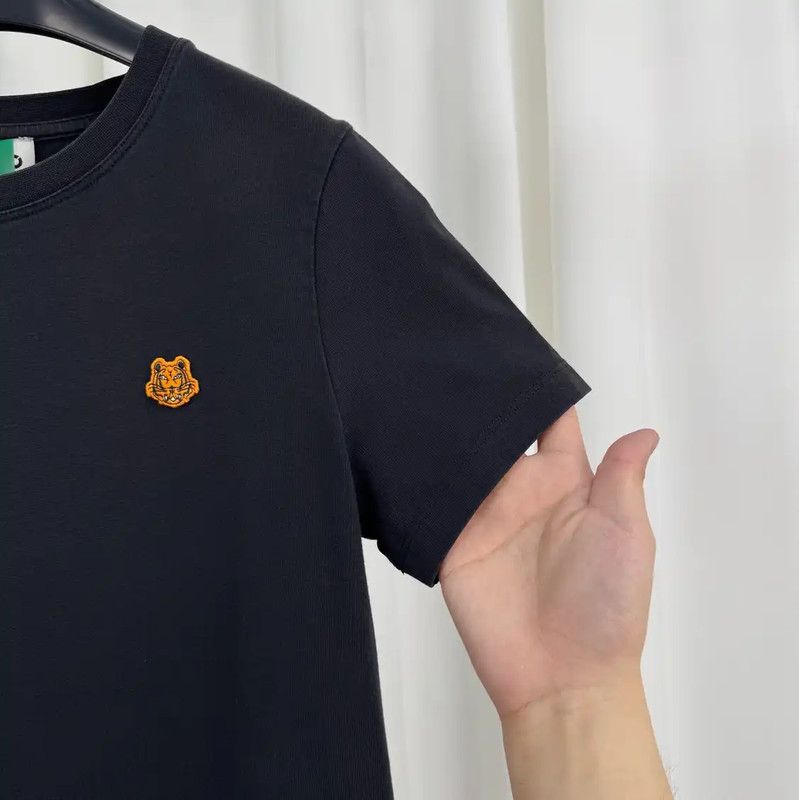 Kenzo KENZO Black Cotton Embroidered Tiger Head T-shirt 0089 Size S / US 4 / IT 40 - 4 Thumbnail