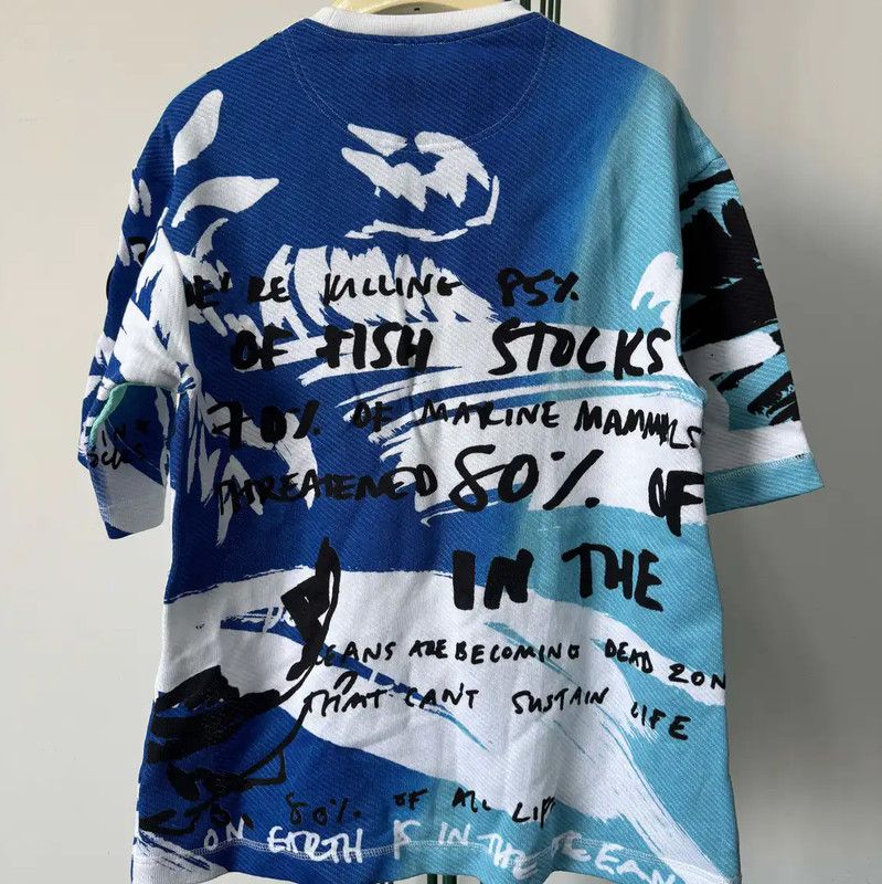 Kenzo KENZO Summer Blue Cotton Short Sleeve T-Shirt 0089 Size S / US 4 / IT 40 - 2 Thumbnail