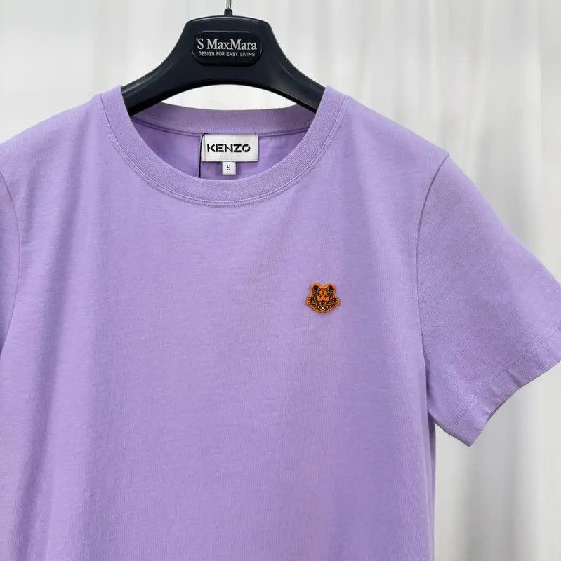 Kenzo KENZO Purple Cotton Tiger Embroidered T-Shirt 0089 Size S / US 4 / IT 40 - 3 Thumbnail