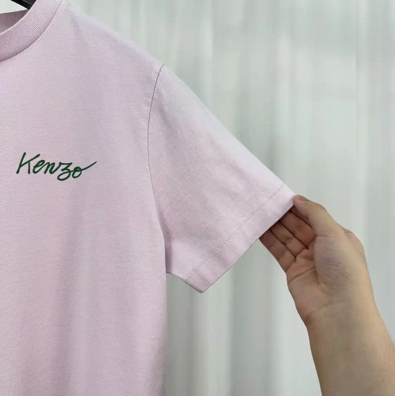 Kenzo KENZO Pink Cotton Logo Short Sleeve T-Shirt 0089 Size XS / US 0-2 / IT 36-38 - 4 Thumbnail