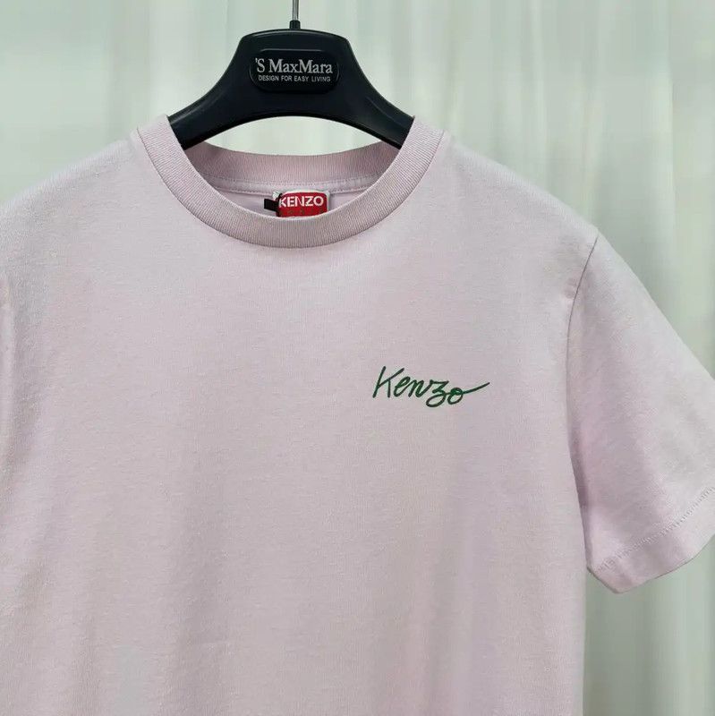 Kenzo KENZO Pink Cotton Logo Short Sleeve T-Shirt 0089 Size XS / US 0-2 / IT 36-38 - 3 Thumbnail