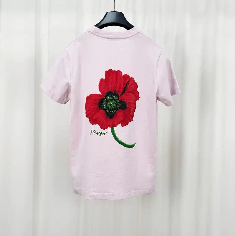 Kenzo KENZO Pink Cotton Logo Short Sleeve T-Shirt 0089 Size XS / US 0-2 / IT 36-38 - 2 Thumbnail