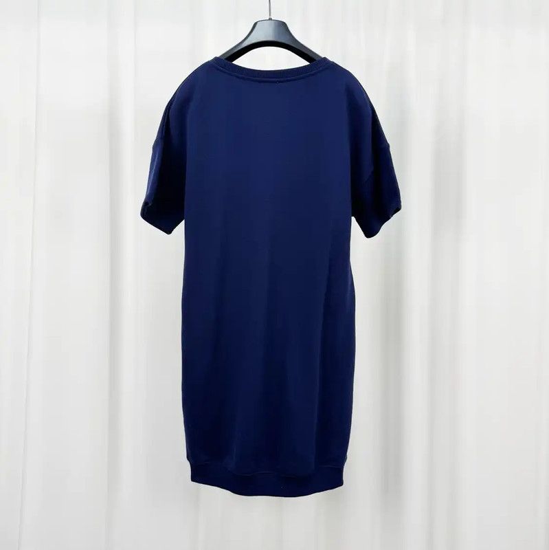 Kenzo KENZO Summer Navy Cotton Logo Dress 0089 Size M / US 6-8 / IT 42-44 - 2 Thumbnail