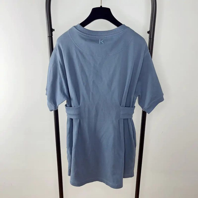 Kenzo KENZO Light Blue Cotton Dress for Women 0089 Size M / US 6-8 / IT 42-44 - 2 Thumbnail