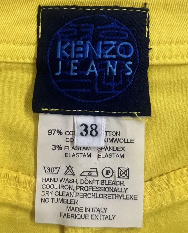Kenzo KENZO Yellow Cotton Mini Skirt for Women 0089 Size 24" / US 00 / IT 34 - 6 Thumbnail