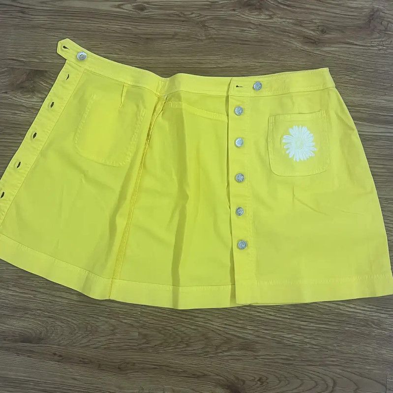 Kenzo KENZO Yellow Cotton Mini Skirt for Women 0089 Size 24" / US 00 / IT 34 - 4 Thumbnail
