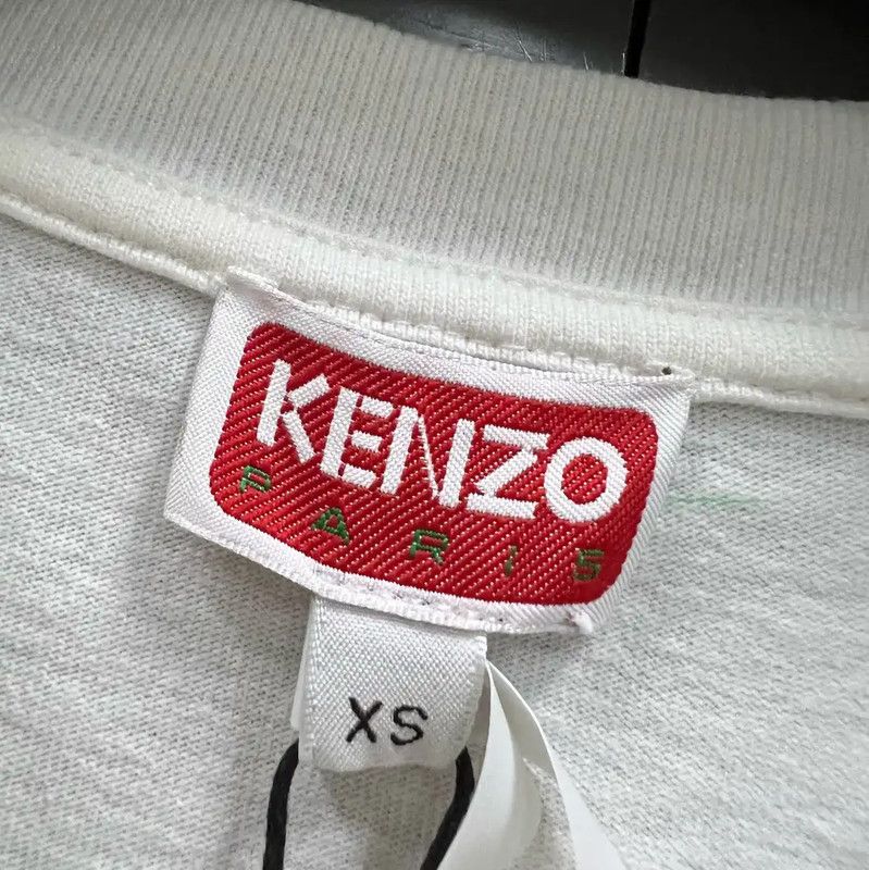 Kenzo KENZO White Cotton Short Sleeve T-Shirt 0089 Size XS / US 0-2 / IT 36-38 - 2 Thumbnail