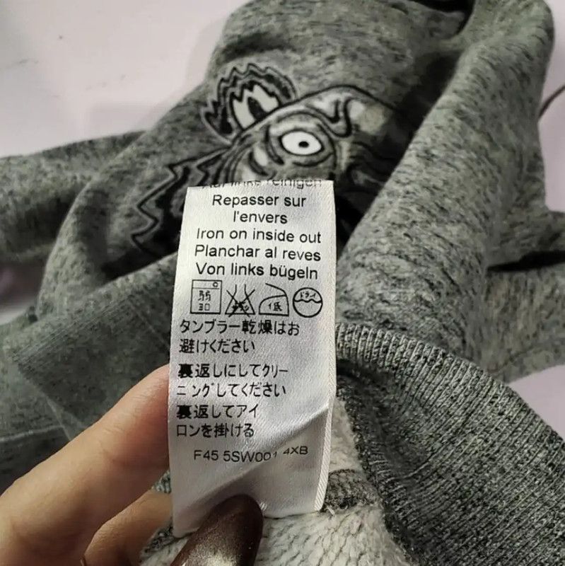 Kenzo Kenzo Gray Tiger Print Sweatshirt for Women 0089 Size XL / US 12-14 / IT 48-50 - 6 Thumbnail
