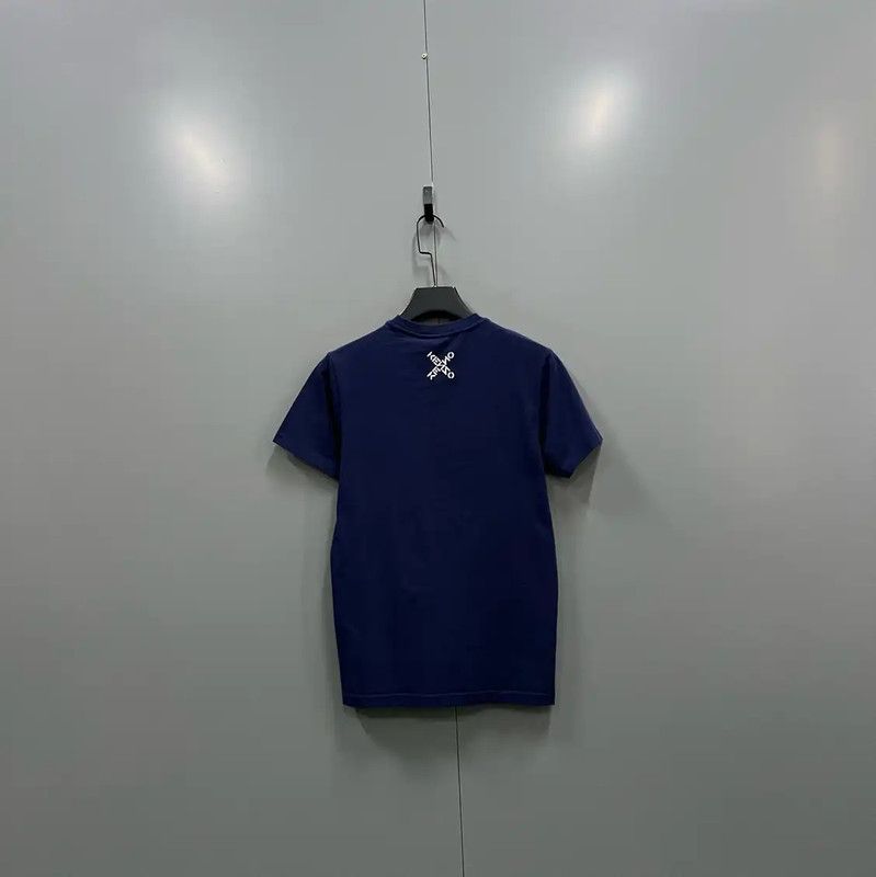 Kenzo KENZO Summer Navy Cotton Short Sleeve T-Shirt 0089 Size S / US 4 / IT 40 - 2 Thumbnail