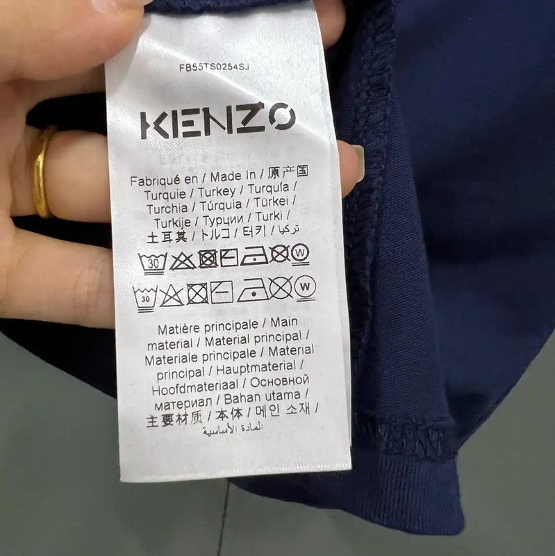 Kenzo KENZO Summer Navy Cotton Short Sleeve T-Shirt 0089 Size S / US 4 / IT 40 - 3 Thumbnail