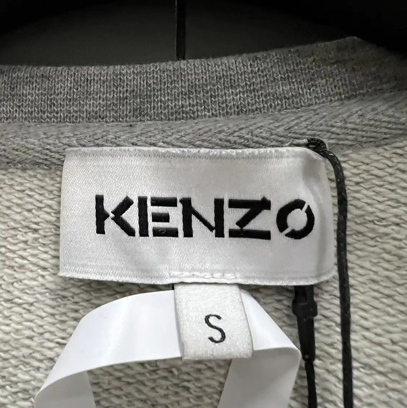 Kenzo KENZO Gray Cotton Long Sleeve Sweatshirt 0089 Size S / US 4 / IT 40 - 4 Thumbnail