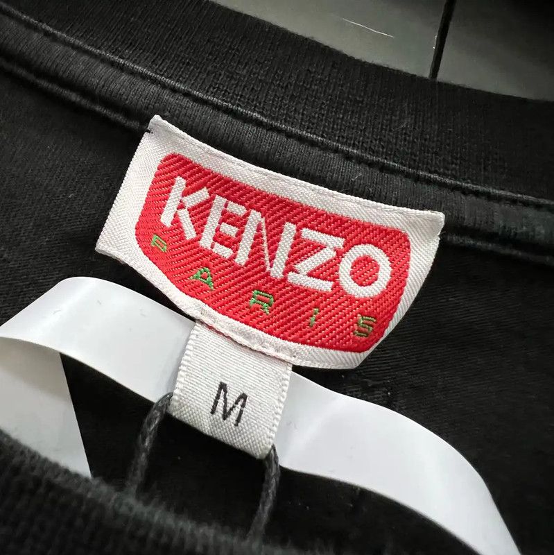 Kenzo KENZO Summer Black Cotton Logo Tee 0089 Size M / US 6-8 / IT 42-44 - 2 Thumbnail
