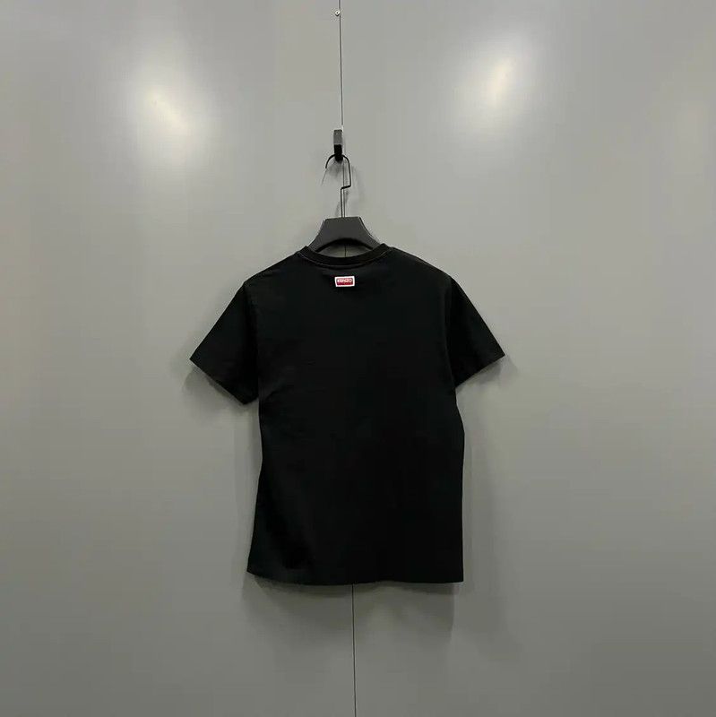 Kenzo KENZO Summer Black Cotton Logo Tee 0089 Size M / US 6-8 / IT 42-44 - 3 Thumbnail