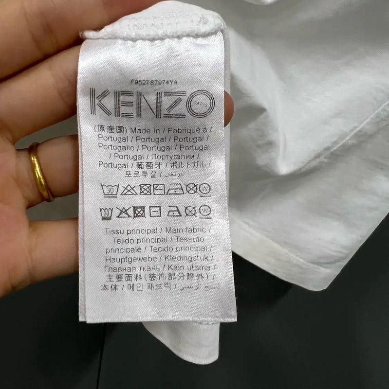 Kenzo KENZO White Cotton Logo Short Sleeve T-Shirt 0089 Size M / US 6-8 / IT 42-44 - 3 Thumbnail