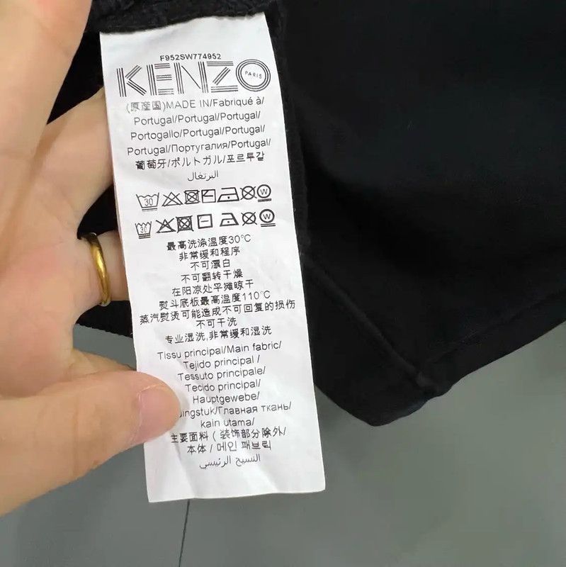 Kenzo KENZO Black Cotton Logo Long Sleeve T-Shirt 0089 Size XS / US 0-2 / IT 36-38 - 3 Thumbnail