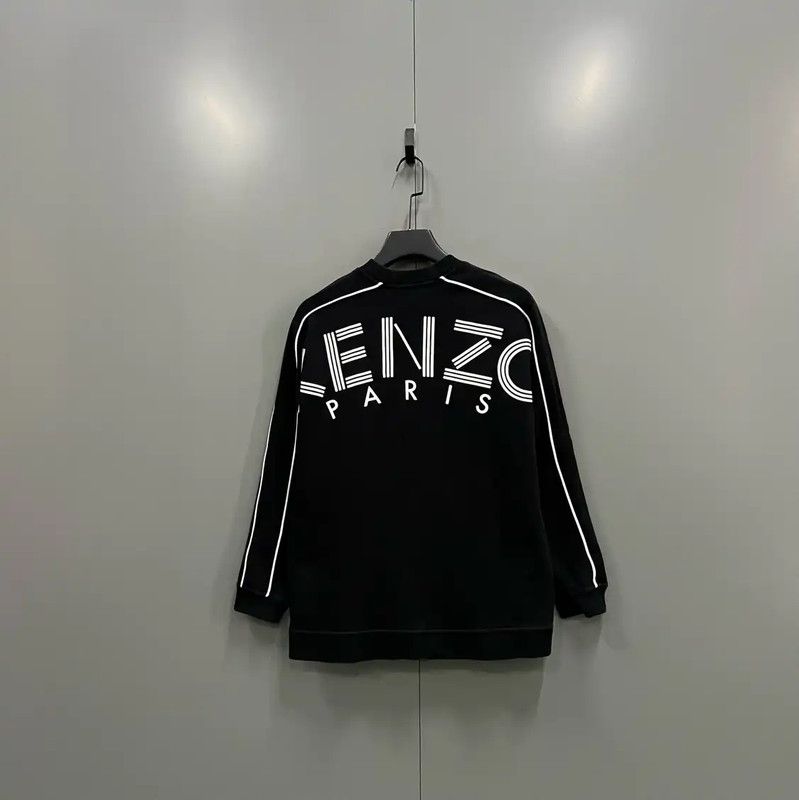 Kenzo KENZO Black Cotton Logo Long Sleeve T-Shirt 0089 Size XS / US 0-2 / IT 36-38 - 2 Thumbnail