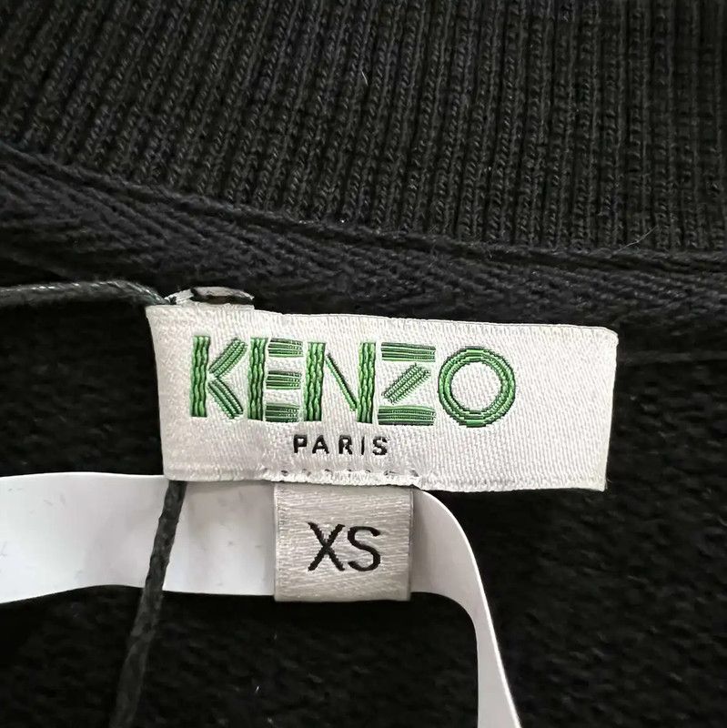 Kenzo KENZO Black Cotton Logo Long Sleeve T-Shirt 0089 Size XS / US 0-2 / IT 36-38 - 4 Thumbnail