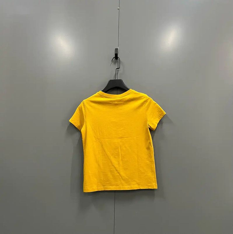 Kenzo KENZO Yellow Logo Short Sleeve Cotton T-shirt 0089 Size S / US 4 / IT 40 - 2 Thumbnail