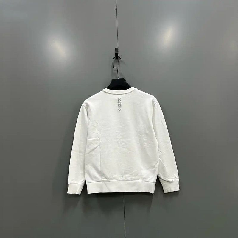 Kenzo KENZO White Cotton Long Sleeve Sweatshirt 0089 Size S / US 4 / IT 40 - 2 Thumbnail