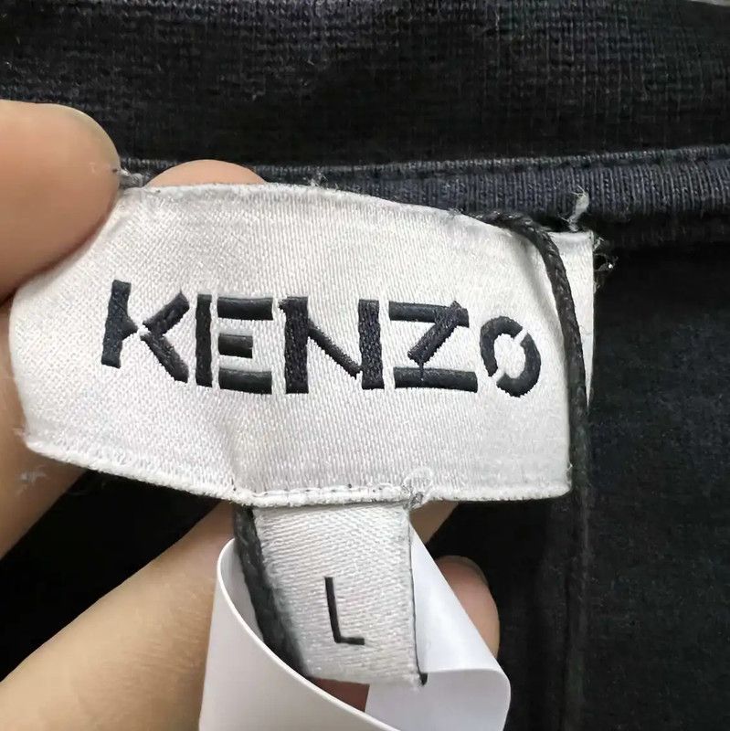 Kenzo KENZO Black Cotton Logo Short Sleeve T-Shirt 0089 Size ONE SIZE - 4 Thumbnail