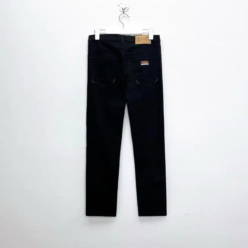 Kenzo KENZO Black Logo Denim Pants for Women 0089 Size 23" - 2 Thumbnail
