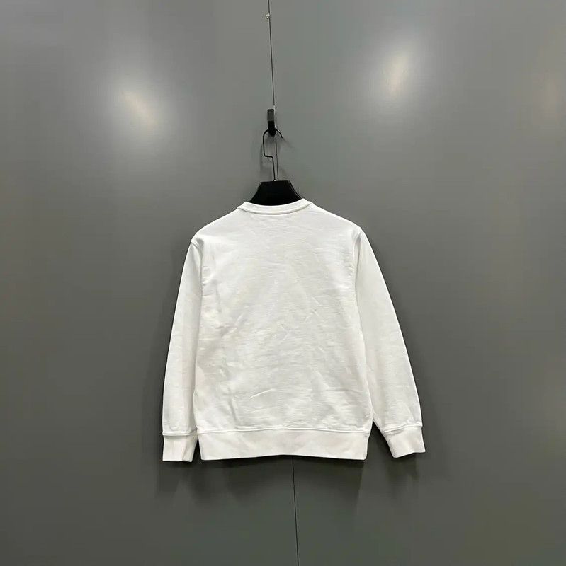 Kenzo KENZO White Cotton Embroidered Long Sleeve Sweatshirt 0089 Size S / US 4 / IT 40 - 2 Thumbnail