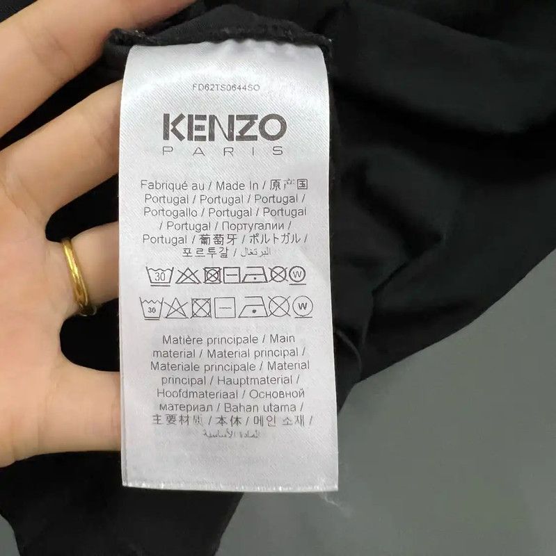 Kenzo KENZO Women's Black Logo Short Sleeve T-Shirt 0089 Size S / US 4 / IT 40 - 4 Thumbnail