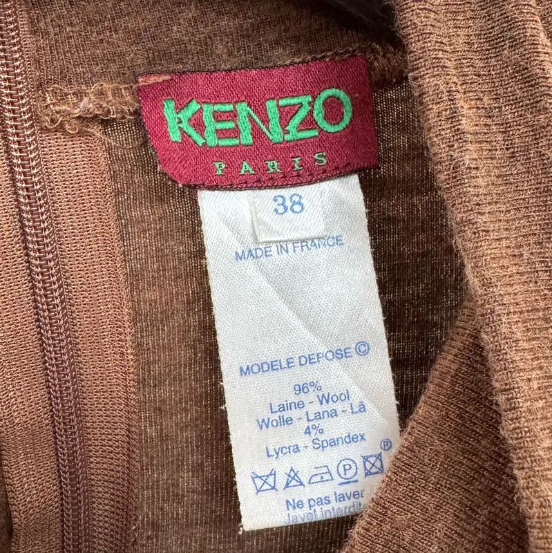 Kenzo KENZO Brown Wool Turtleneck Sweater for Women 0089 Size S / US 4 / IT 40 - 5 Thumbnail