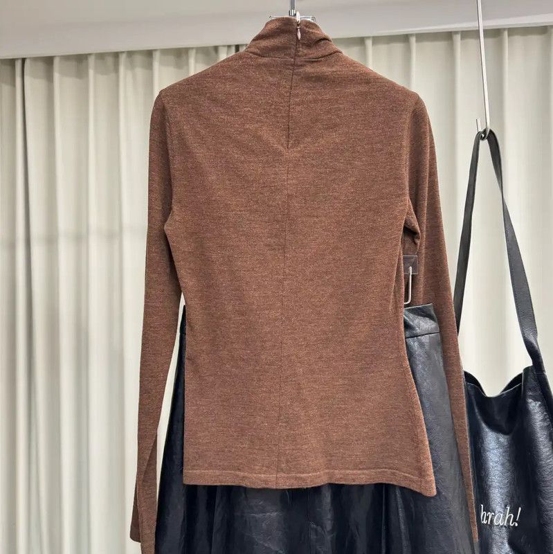 Kenzo KENZO Brown Wool Turtleneck Sweater for Women 0089 Size S / US 4 / IT 40 - 6 Thumbnail