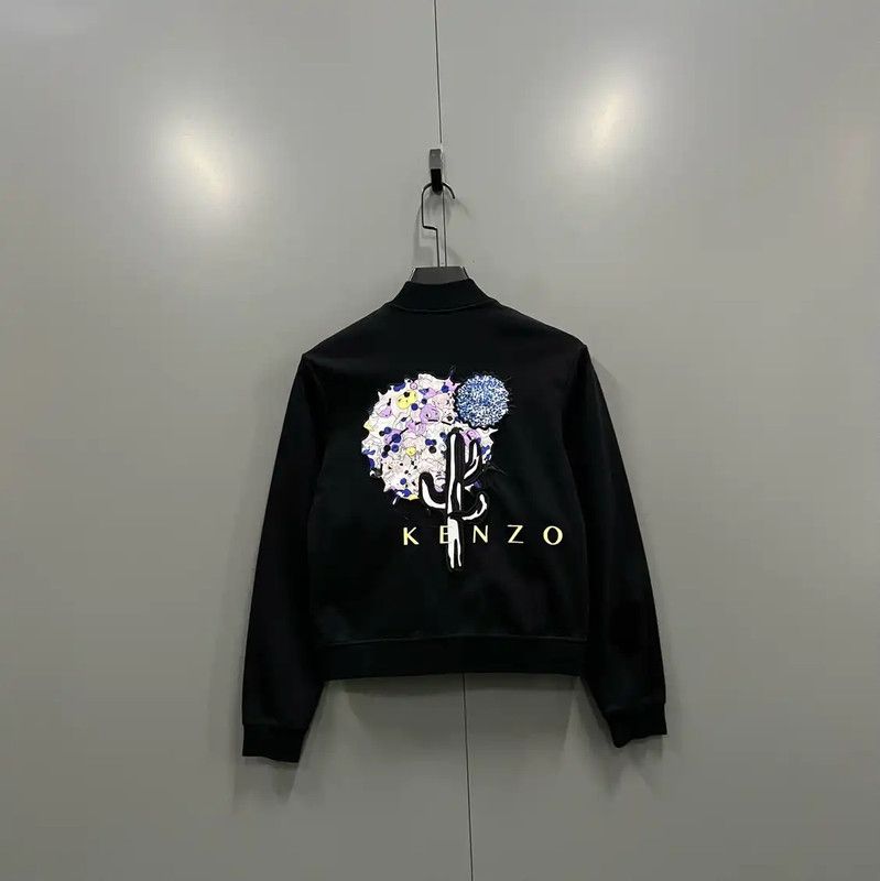 Kenzo KENZO Black Cotton Women's Jacket XS 0089 Size XS / US 0-2 / IT 36-38 - 3 Thumbnail