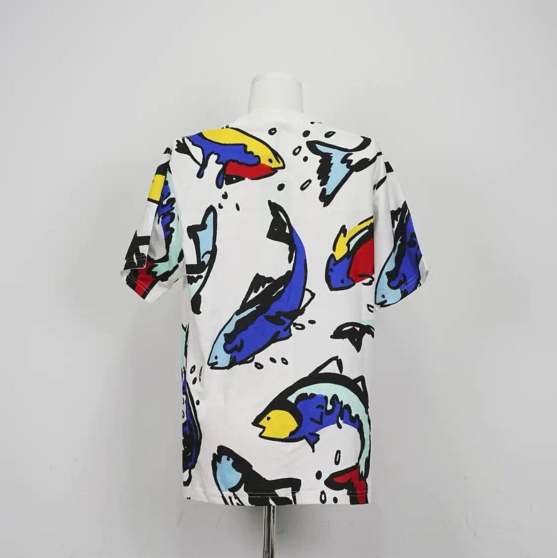 Kenzo KENZO Summer White Graphic Short Sleeve T-Shirt 0089 Size L / US 10 / IT 46 - 2 Thumbnail