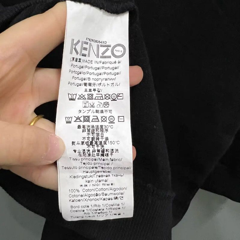 KENZO Black Cotton Long Sleeve Dress 0089