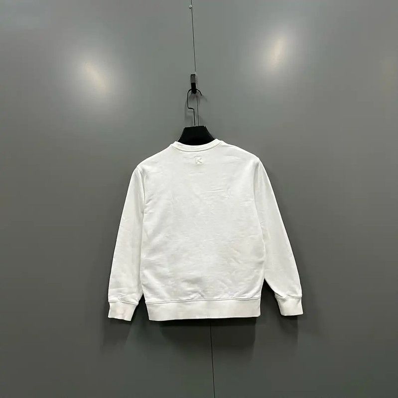 Kenzo KENZO White Cotton Long Sleeve Sweatshirt 0089 Size XS / US 0-2 / IT 36-38 - 3 Thumbnail