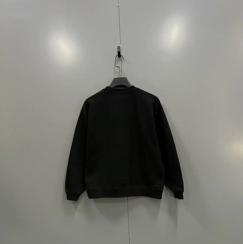 Kenzo KENZO Black Cotton Embroidered Crop Sweatshirt 0089 Size M / US 6-8 / IT 42-44 - 2 Thumbnail