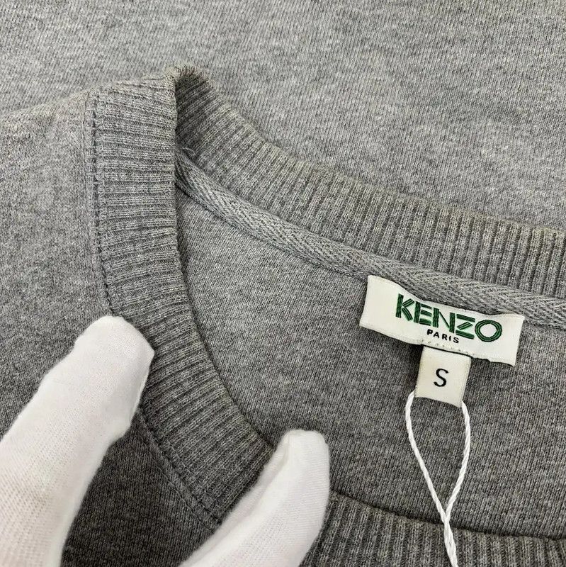Kenzo KENZO Gray Cotton Women's Sweatshirt 0089 Size S / US 4 / IT 40 - 8 Thumbnail