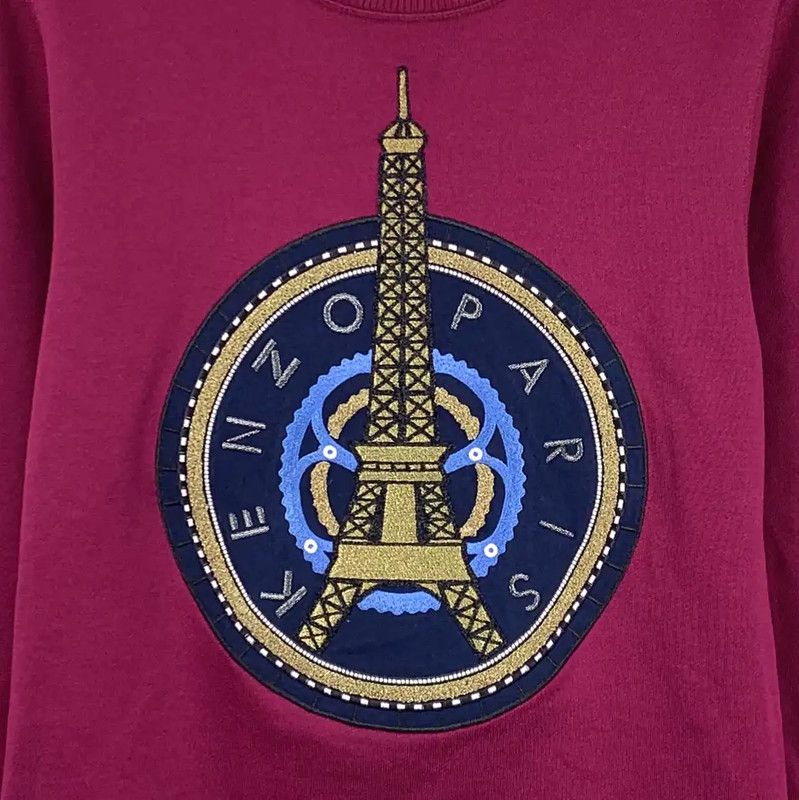 Kenzo Kenzo Pink Eiffel Tower Graphic Sweatshirt 0089 Size S / US 4 / IT 40 - 4 Thumbnail
