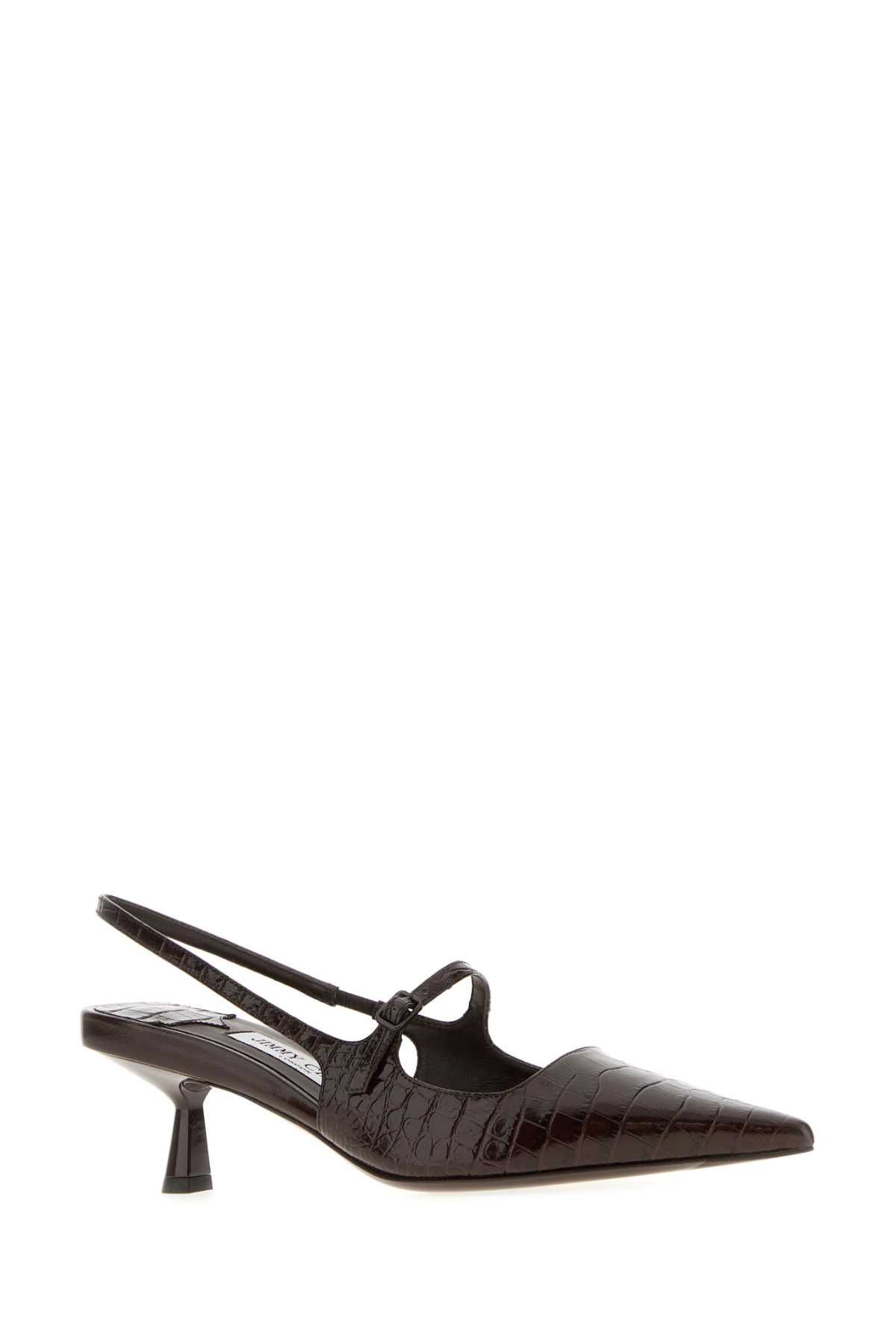 Jimmy Choo Chocolate Leather Didi 45 Pumps Size US 6 / IT 36 - 2 Thumbnail