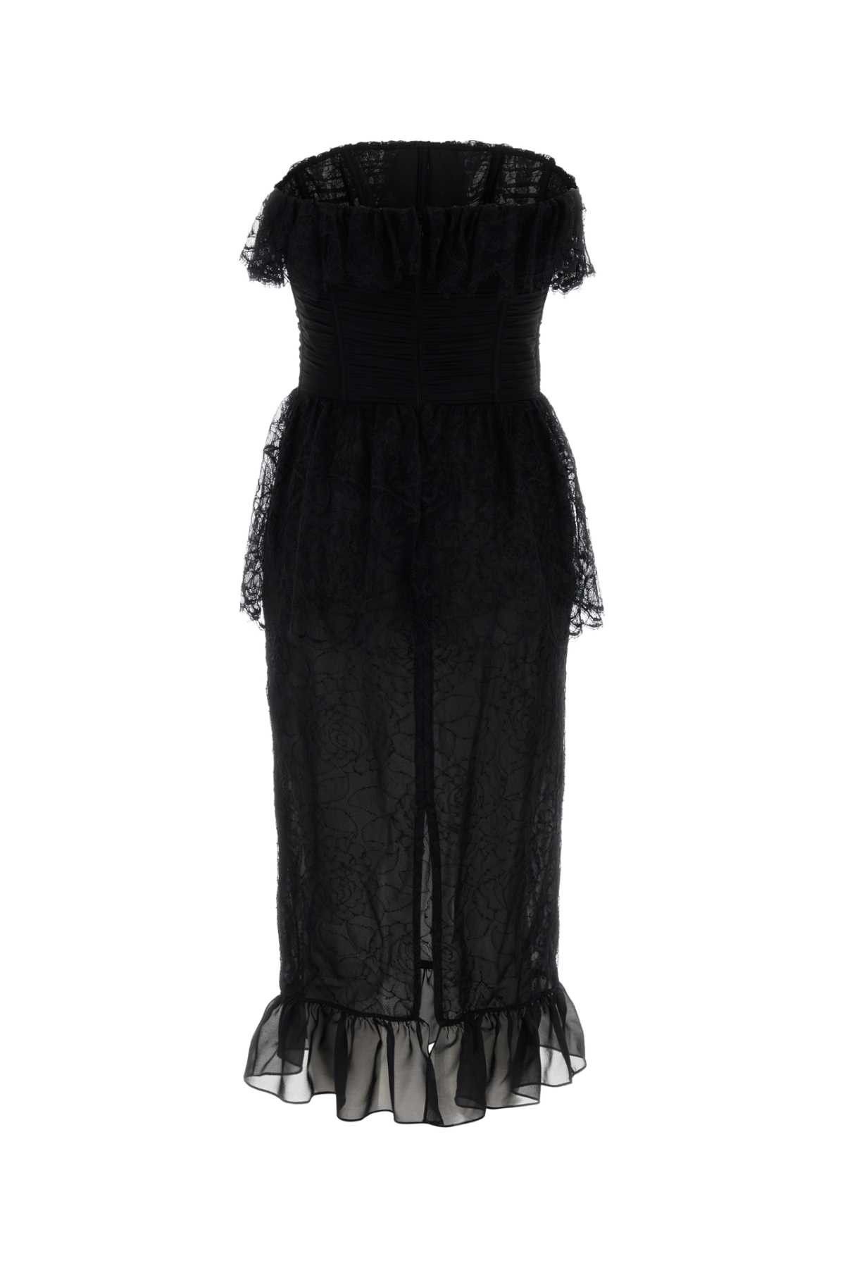 Alessandra Rich Black Lace Dress Size S / US 4 / IT 40 - 2 Thumbnail