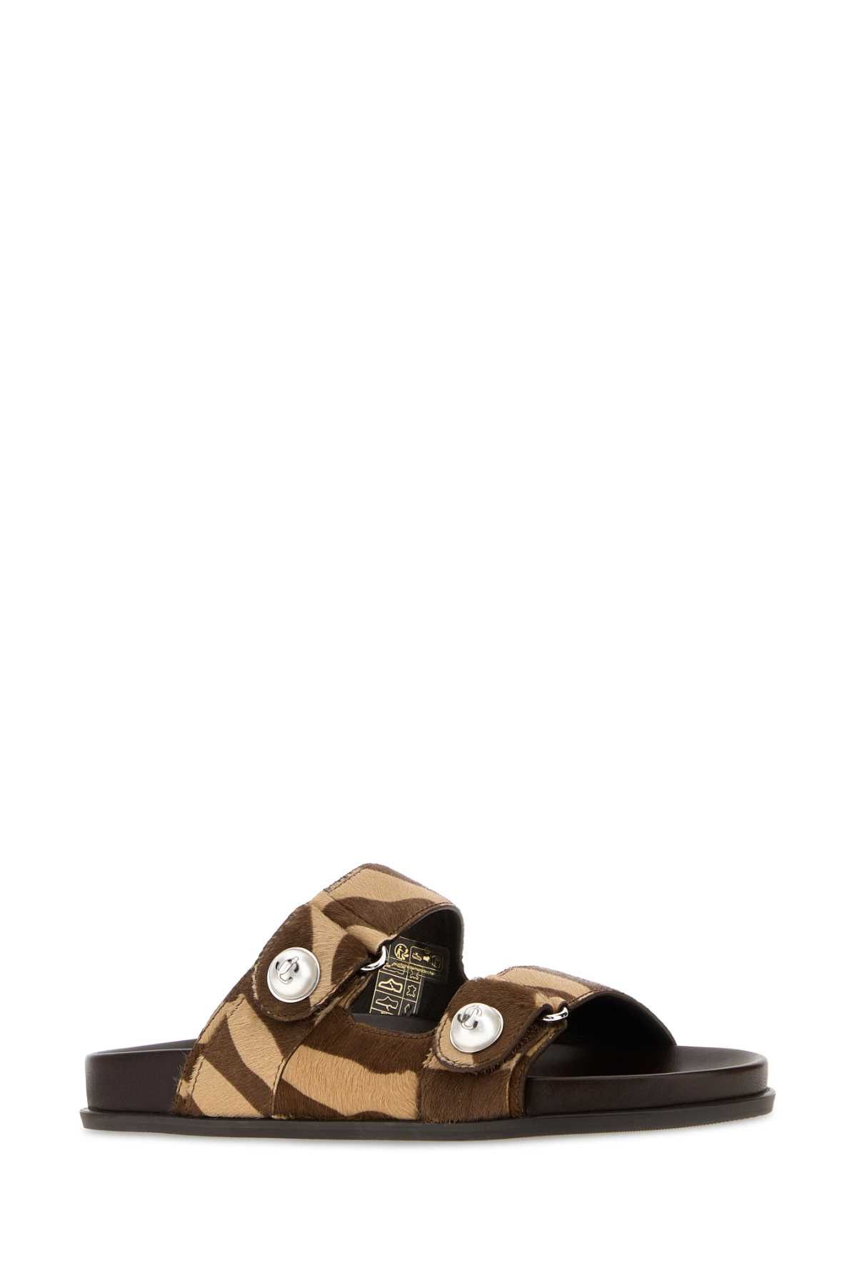 Jimmy Choo Printed Calf Hair Fayence Slippers Size US 9 / IT 39 - 2 Thumbnail