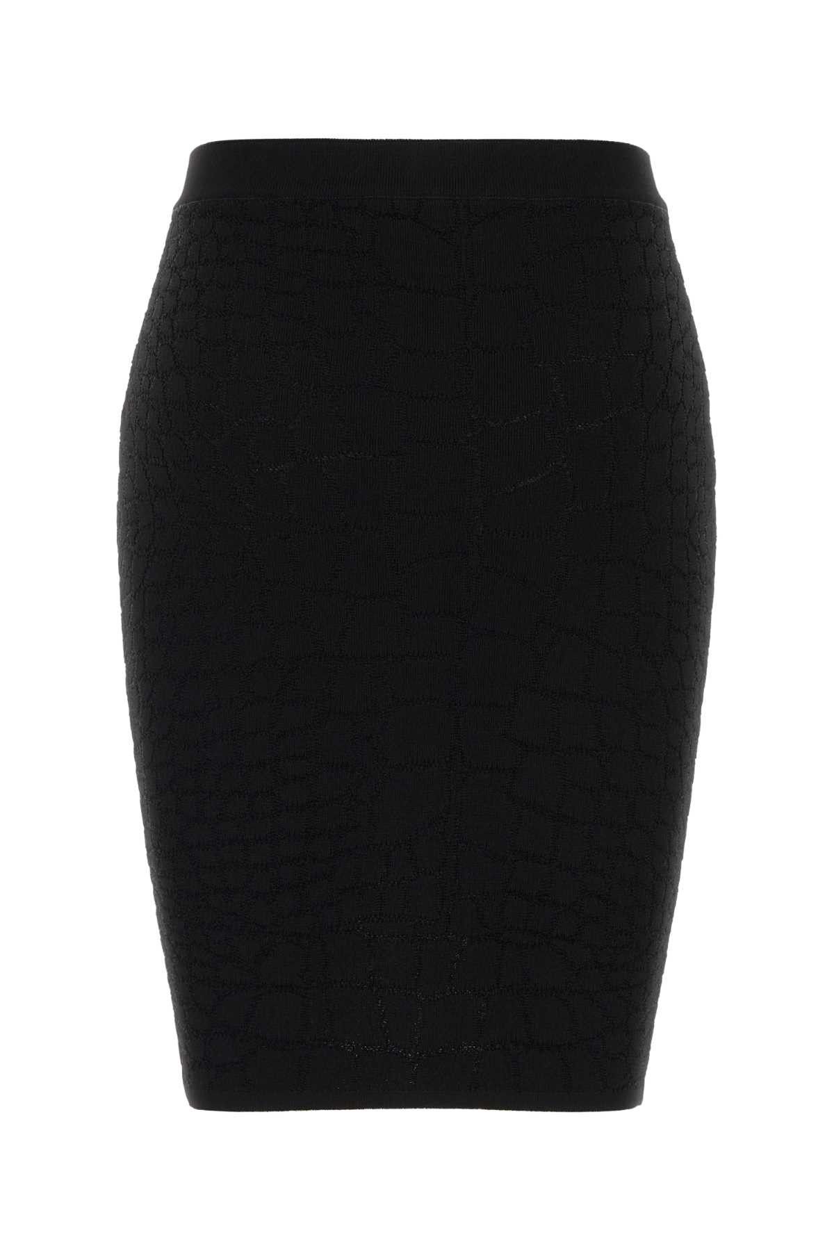 Balmain Black Stretch Viscose Blend Skirt Size 27" / US 4 / IT 40 - 2 Thumbnail