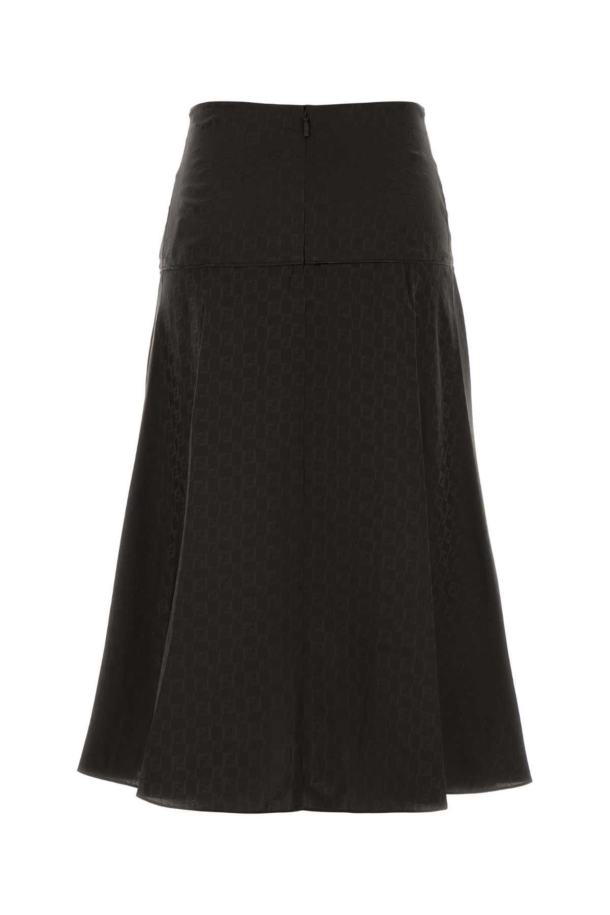 Fendi Embroidered Silk Skirt Size 27" / US 4 / IT 40 - 2 Thumbnail