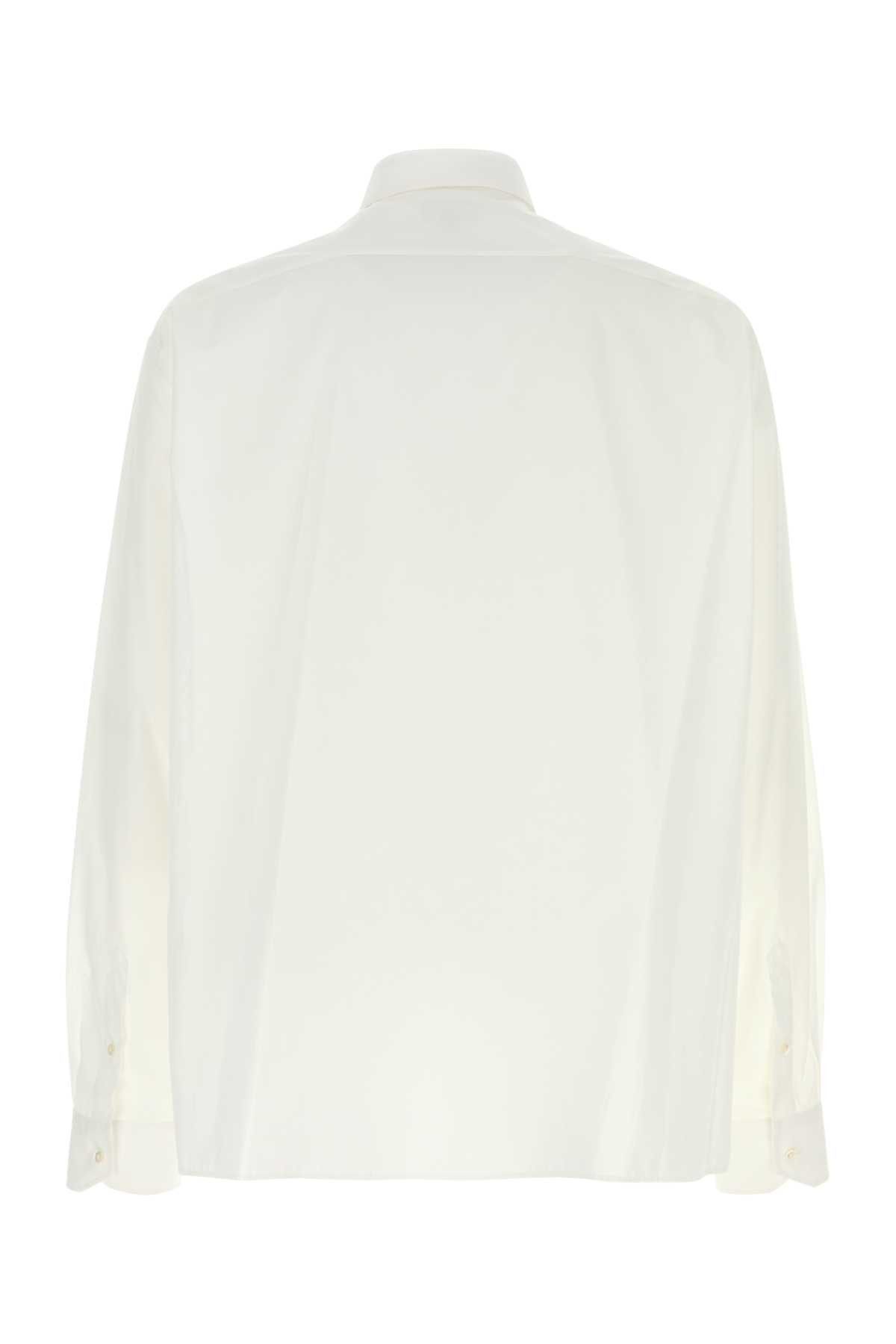 Fendi White Poplin Shirt Size US XXS / EU 40 - 2 Thumbnail